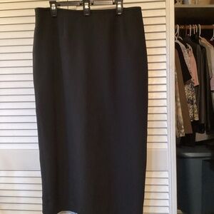 Kasper black elegant calf length pencil evening skirt, size 14, Reduced